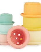 Bieco Silicone Stacking Cups Tropical Vibes egymásba rakható poharak 12 m+ 7 db
