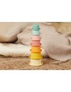 Bieco Silicone Stacking Cups Tropical Vibes egymásba rakható poharak 12 m+ 7 db