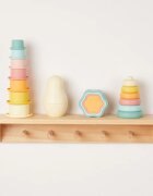 Bieco Silicone Stacking Cups Tropical Vibes egymásba rakható poharak 12 m+ 7 db