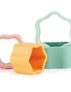 Bieco Silicone Stacking Tower Flower interaktív játék 12 m+ Tropical Vibes 4 db