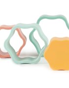 Bieco Silicone Stacking Tower Flower interaktív játék 12 m+ Tropical Vibes 4 db