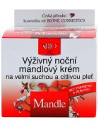 Bione Cosmetics Almonds tápláló éjszakai krém a nagyon száraz és érzékeny bőrre 51 ml