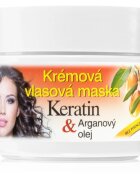 Bione Cosmetics Keratin + Argan regeneráló maszk hajra 260 ml