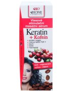 Bione Cosmetics Keratin + Caffeine szérum a haj növekedéséért és megerősítéséért a hajtövektől kezdve 215 ml