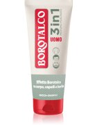 Borotalco MEN 3 in 1 fürdőgél férfiaknak arcra testre és hajra illatok Musk 200 ml
