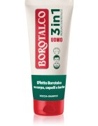 Borotalco MEN 3 in 1 fürdőgél férfiaknak arcra testre és hajra illatok Unique Scent of 200 ml