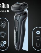 Braun Series 6 61-N1000s elektromos borotválkozó készülék Black 1 db