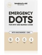 breakout + aid Emergency Dots For Spots and Blemishes helyi ápolás pattanásos bőrre niacinamiddal és cinkkel 72 db