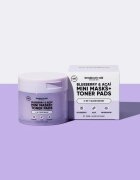 breakout + aid Mini Masks+Toner Pads Bluberry & Acai tonizáló párnák élénk és hidratált bőr 100 ml
