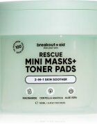 breakout + aid Mini Masks+Toner Pads Rescue tonizáló párnák az arcbőr megnyugtatására 100 db