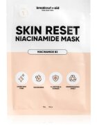 breakout + aid Skin Reset Niacinamide Mask arcmaszk niacinamiddal 34 g