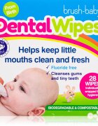 Brush Baby DentalWipes kendők a fogakra gyermekeknek 28 db