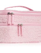 BrushArt Accessories Double-layered fluffy make-up bag kozmetikai kistáska két rekesszel Light pink 1 db
