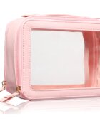 BrushArt Accessories Transparent make-up case kozmetikai doboz Pink 1 db