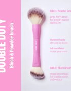 BrushArt Double Duty Blush & Powder brush arcpirosító- és púderecset kétoldalas 1 db