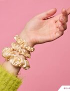 BrushArt Gift for You Slim & Midi satin scrunchie set hajgumik Blonde latte 3 db