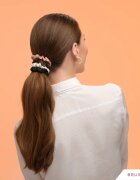 BrushArt Gift for You Slim satin scrunchie set hajgumik Black & Cream