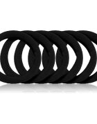 BrushArt Hair Band hajgumik Black 6 db