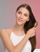 BrushArt Hair Boar bristle paddle hairbrush hajkefe vaddisznó sörtékkel Travel 1 db