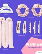 BrushArt Hair Pearly Waves Heatless Curl & Clip set hajgöndörítő készlet