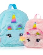 BrushArt KIDS Fluffy unicorn backpack Small gyermekhátizsák Pink (20 x 23 cm) 1 db