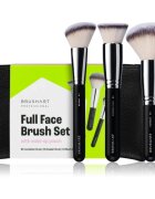 BrushArt Professional Full Face brush set with makeup pouch Ecsetkészlet táskával Black