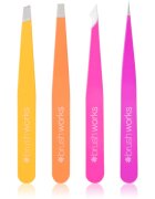 Brushworks Combination Tweezer Set csipeszszett szemöldökre típus Brights 4 db