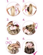 Brushworks Heatless Curling Scrunchie göndörítő hajgumi 1 db