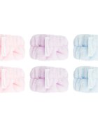 Brushworks Pastel Microfibre Wrist Wash Bands a víz arcmosás közbeni lefolyását megelőző karkötő 6 db