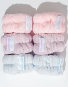 Brushworks Pastel Microfibre Wrist Wash Bands a víz arcmosás közbeni lefolyását megelőző karkötő 6 db