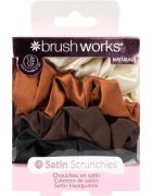 Brushworks Satin Scrunchies Natural hajgumik