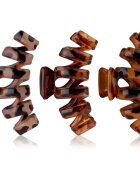 Brushworks Tortoiseshell Claw Clips hajcsattok 3 db