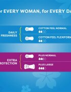 Carefree Cotton Flexiform tisztasági betétek parfümmentes 56 db