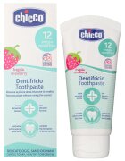 Chicco Oral Care Toothpaste fogkrém gyermekeknek íz Strawberry 12 m+ 50 ml