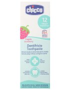 Chicco Oral Care Toothpaste fogkrém gyermekeknek íz Strawberry 12 m+ 50 ml