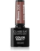 Claresa SoakOff UV/LED Color Brown géles körömlakk árnyalat 304 5 g