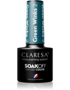 Claresa SoakOff UV/LED Color Green Winks géles körömlakk árnyalat 2 5 g