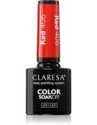 Claresa SoakOff UV/LED Color Rainbow Explosion géles körömlakk árnyalat RED 406 5 g