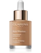 Clarins Skin Illusion Natural Hydrating Foundation világosító hidratáló make-up SPF 15 árnyalat 114 Cappuccino 30 ml