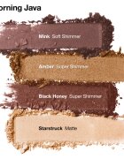 Clinique All About Shadow™ Quad szemhéjfesték paletta árnyalat Morning Java - Shimmer 33 g