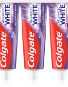 Colgate Advanced White Purple White fehérítő fogkrém 3x75 db