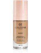 Collistar NUDO Second Skin Foundation SPF 15 világosító hidratáló make-up kisimító hatással árnyalat 4N Sabbia 30 ml