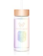 Crystallove Clear Quartz Straw Water Bottle Kulacs szívószállal Hologram 400 ml