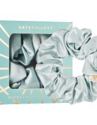 Crystallove Mulberry Silk Scrunchie selyem hajgumi Amazonite 1 db