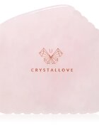 Crystallove Rose Quartz Contour Gua Sha masszázs szegédeszköz az arcra 1 db