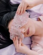 Crystallove Rose Quartz Mask szemmaszk 1 db