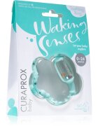 Curaprox Baby Waking Senses babarágóka masszírozós fogkefével és csörgőkkel 1 db