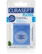 Curasept Dental Floss Waxed Classic viaszolt mentolos fogselyem antibakteriális adalékkal 50 m