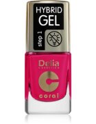 Delia Cosmetics Coral Nail Enamel Hybrid Gel géles körömlakk árnyalat 147 11 ml