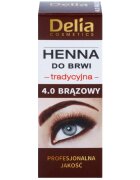 Delia Cosmetics Henna szemöldökfesték árnyalat 4.0 Brown 2 g + 2 ml